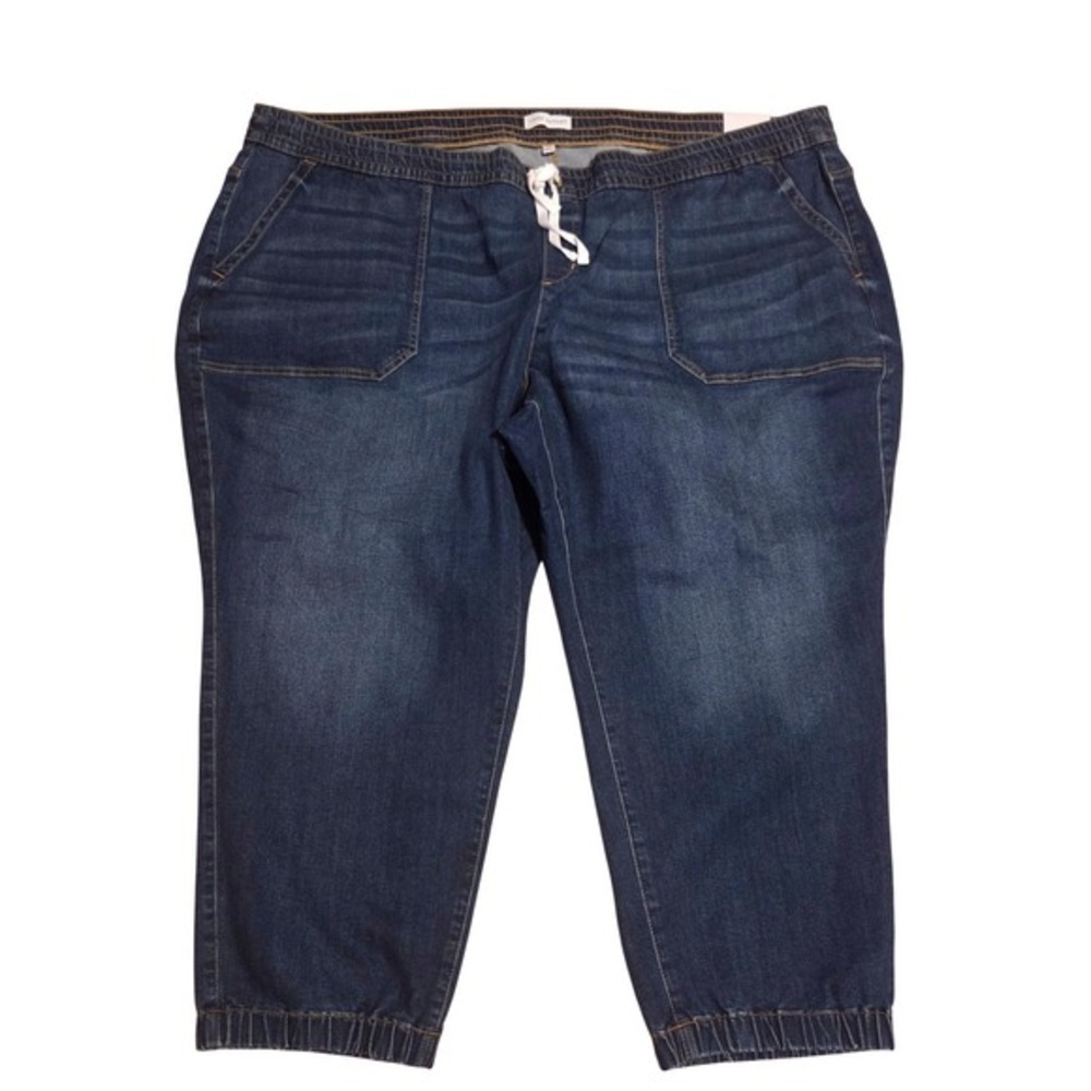 Lane Bryant Mid-Rise Boyfriend Jogger Jeans Dark Wash Plus Size 34/36 NEW